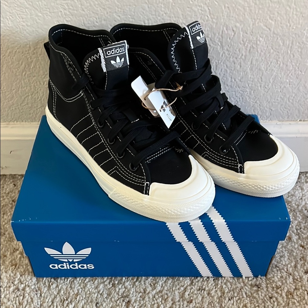 Adidas Nizza Black High-Top Sneakers